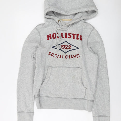 Hollister Mens Grey Cotton Pullover Hoodie Size S