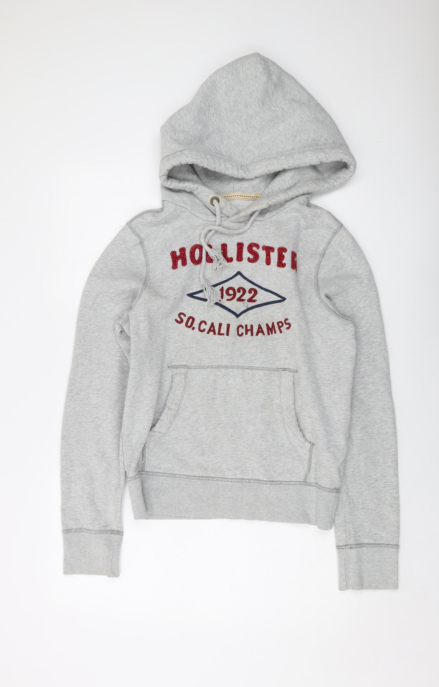 Hollister Mens Grey Cotton Pullover Hoodie Size S