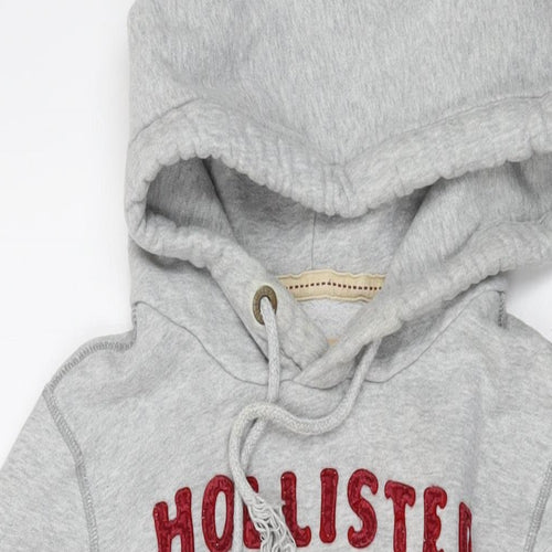 Hollister Mens Grey Cotton Pullover Hoodie Size S