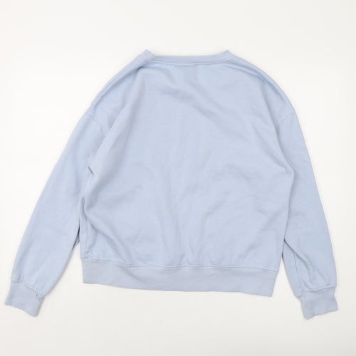 Disney Womens Blue Cotton Pullover Sweatshirt Size 10 Pullover - Stitch