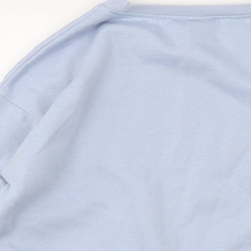 Disney Womens Blue Cotton Pullover Sweatshirt Size 10 Pullover - Stitch