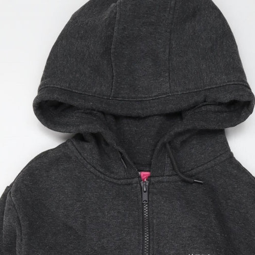 LA Gear Womens Grey Polyester Full Zip Hoodie Size 14 Zip