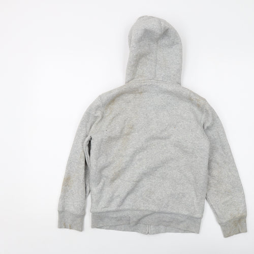 Gap Boys Grey Cotton Full Zip Hoodie Size 8-9 Years Zip