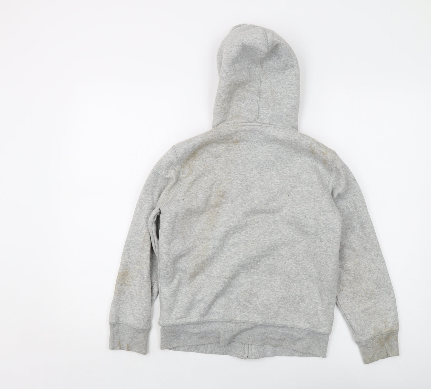 Gap Boys Grey Cotton Full Zip Hoodie Size 8-9 Years Zip