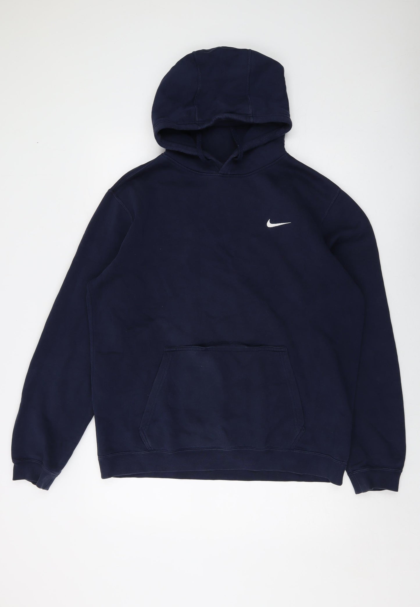 Nike Mens Blue Cotton Pullover Hoodie Size L