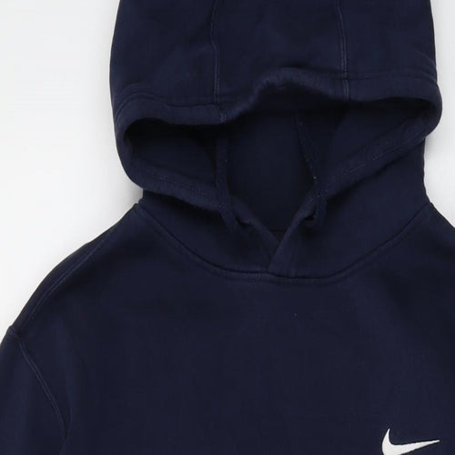 Nike Mens Blue Cotton Pullover Hoodie Size L