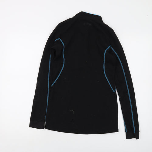 Oxylane Womens Black Polyester Pullover Sweatshirt Size M Zip