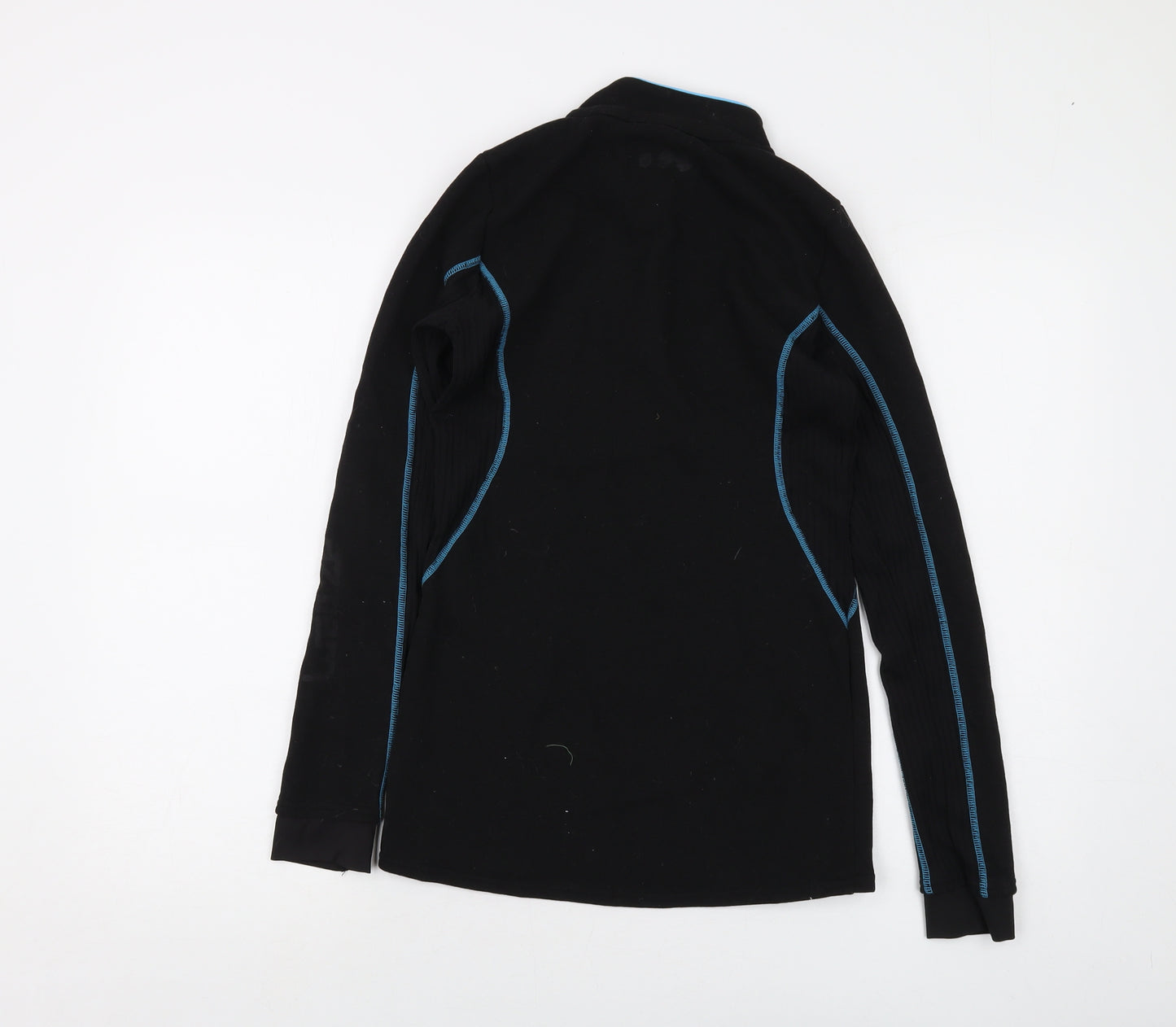 Oxylane Womens Black Polyester Pullover Sweatshirt Size M Zip