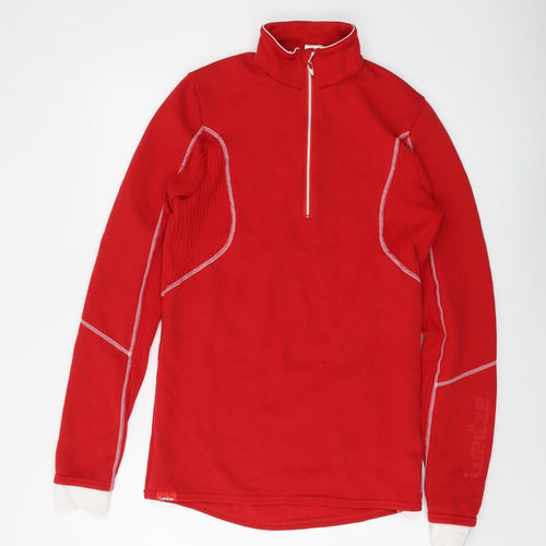 Oxylane Mens Red Polyester Pullover Sweatshirt Size M