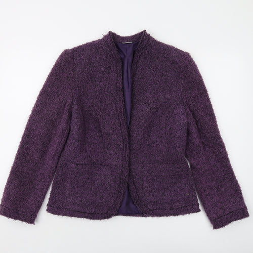 Damart Womens Purple Jacket Size 12 Button