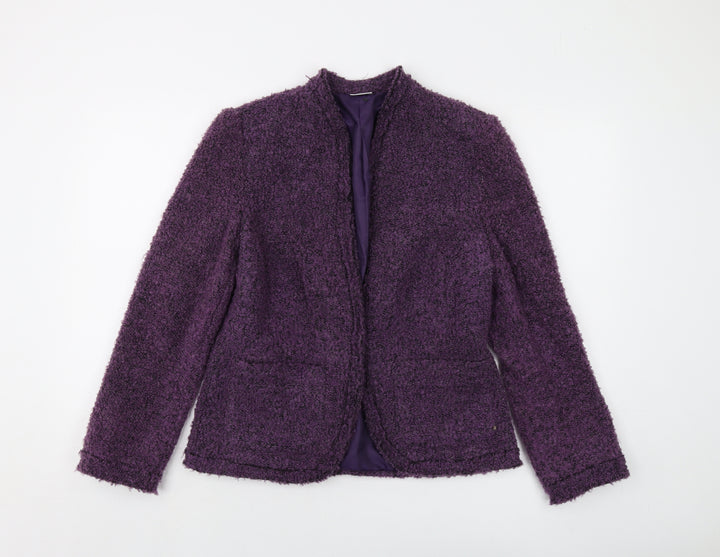 Damart Womens Purple Jacket Size 12 Button