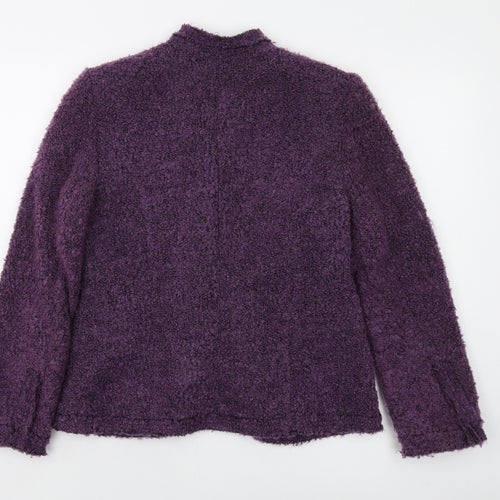 Damart Womens Purple Jacket Size 12 Button