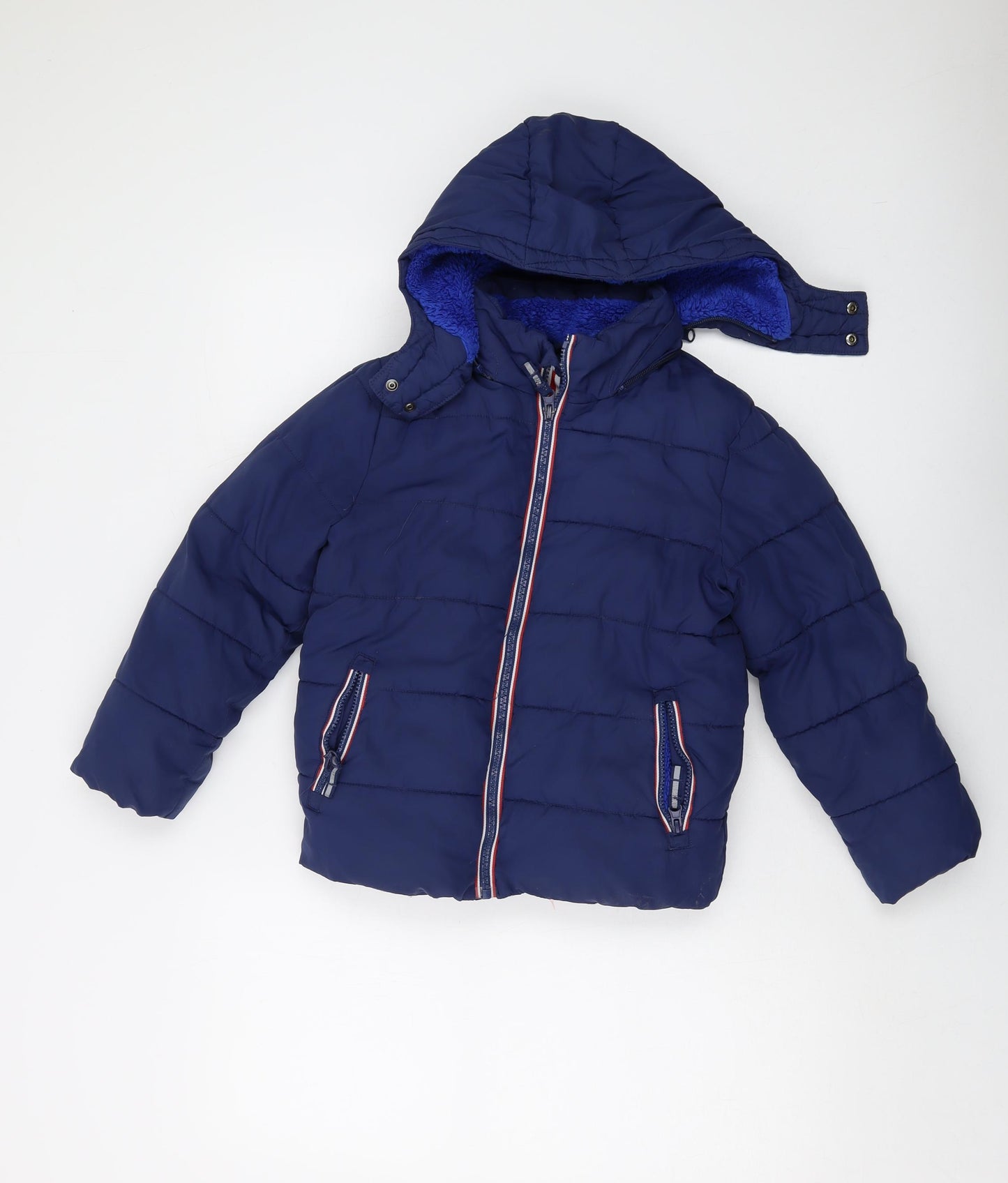 Boden Boys Blue Puffer Jacket Jacket Size 7-8 Years Zip