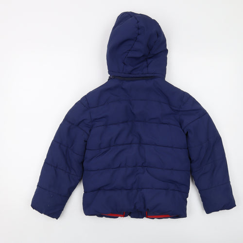 Boden Boys Blue Puffer Jacket Jacket Size 7-8 Years Zip