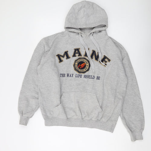 Harrisburg Womens Grey Cotton Pullover Hoodie Size L Pullover