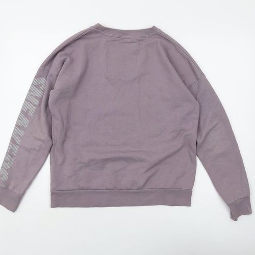 Superdry Womens Pink Cotton Pullover Sweatshirt Size M Pullover