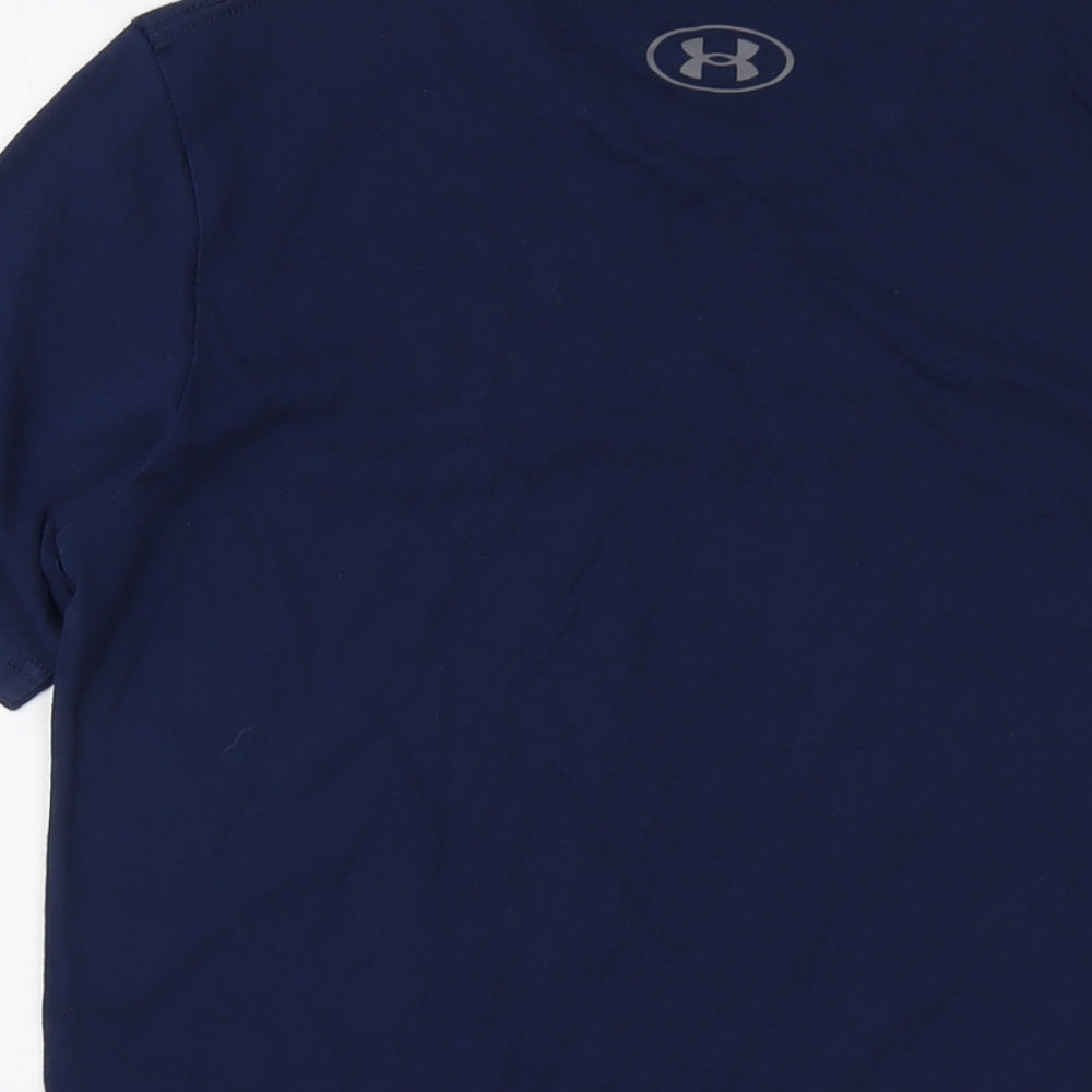 Under armour Mens Blue Polyester T-Shirt Size S Crew Neck