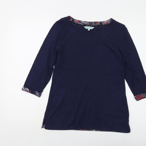 Dickins & Jones Womens Black Cotton Basic T-Shirt Size XS Roll Neck