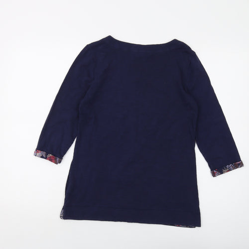 Dickins & Jones Womens Black Cotton Basic T-Shirt Size XS Roll Neck