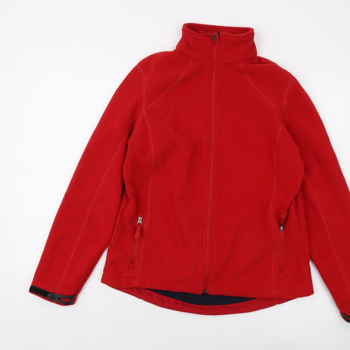 Lands' End Womens Red Jacket Size S Zip