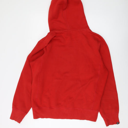 Nike Mens Red Cotton Pullover Hoodie Size S