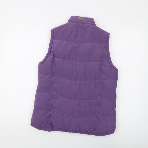 Joules Womens Purple Gilet Waistcoat Size 12 Zip