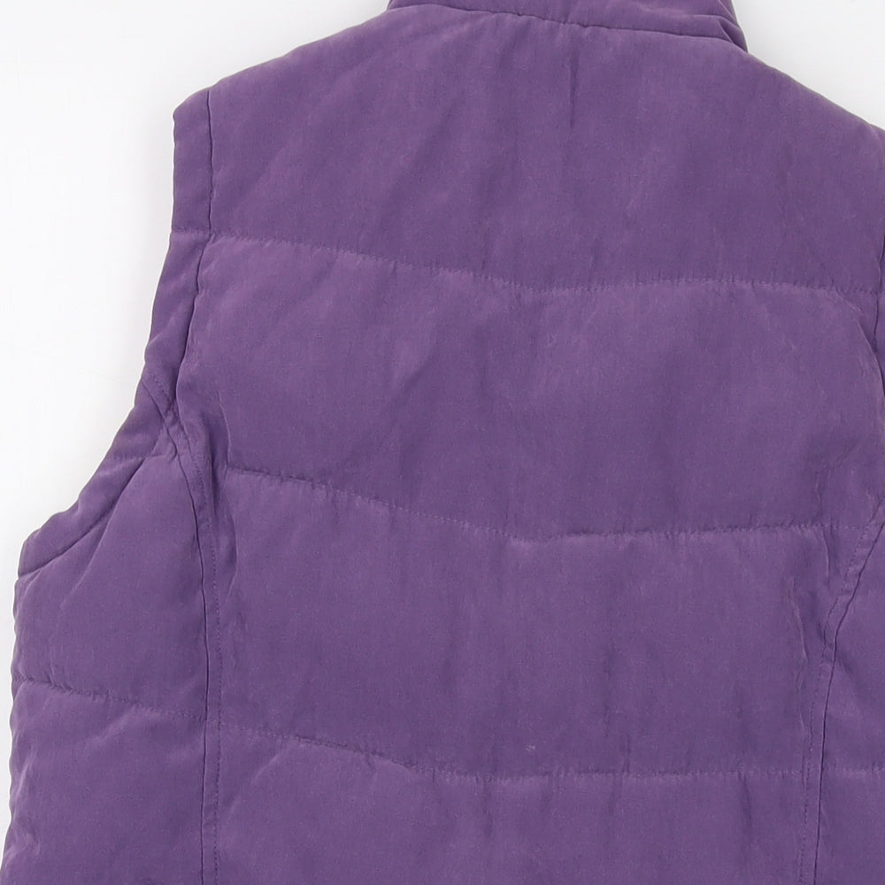 Joules Womens Purple Gilet Waistcoat Size 12 Zip