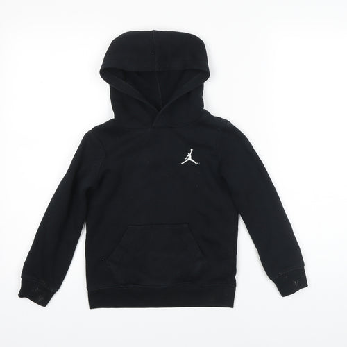 Jordan Boys Black Cotton Pullover Hoodie Size 4-5 Years