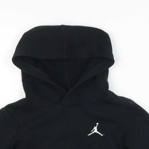 Jordan Boys Black Cotton Pullover Hoodie Size 4-5 Years