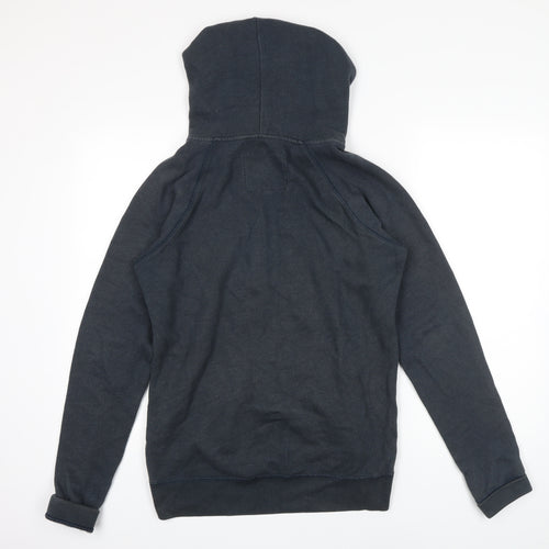Jack Wills Womens Blue Cotton Full Zip Hoodie Size 14 Zip