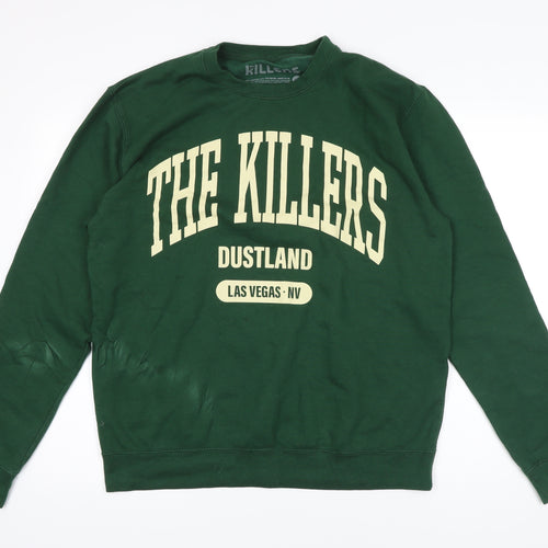 The Killers Womens Green Cotton Pullover Hoodie Size L - The Killers