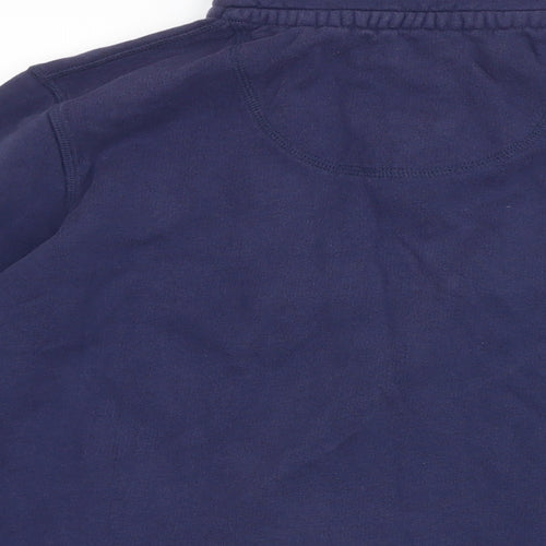 Crew Clothing Womens Blue 100% Cotton Pullover Sweatshirt Size 12 Zip