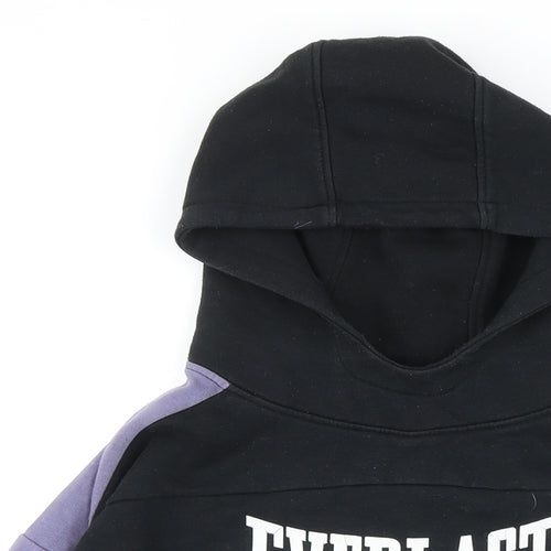 Everlast Girls Black Colourblock Cotton Pullover Hoodie Size 13 Years