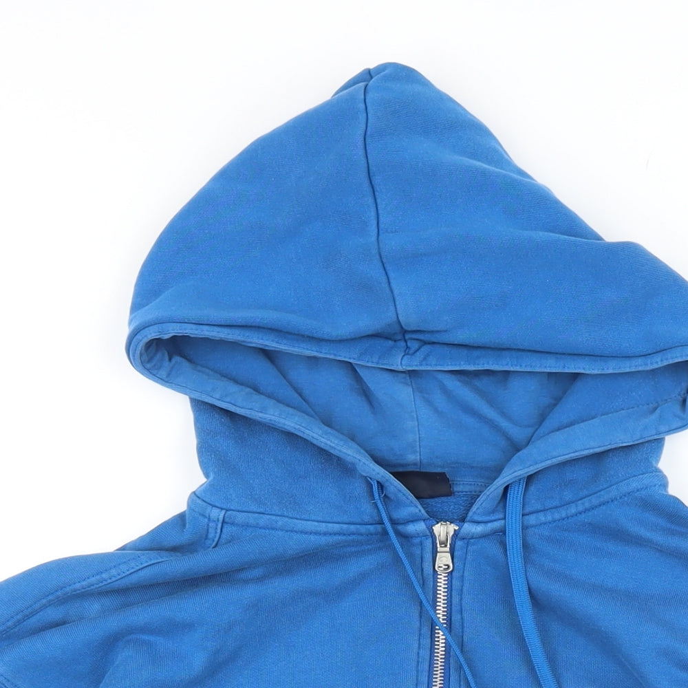 Champion Mens Blue Cotton Full Zip Hoodie Size XL