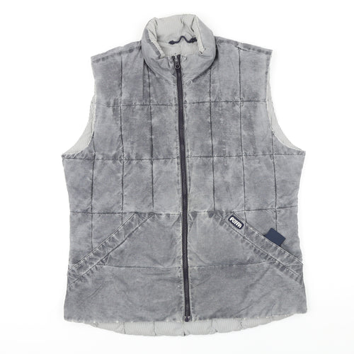 Puffa Womens Grey Gilet Waistcoat Size XL Zip - Reversible