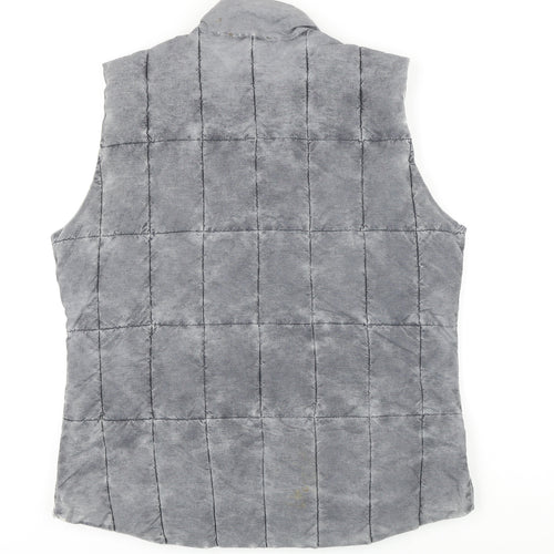 Puffa Womens Grey Gilet Waistcoat Size XL Zip - Reversible