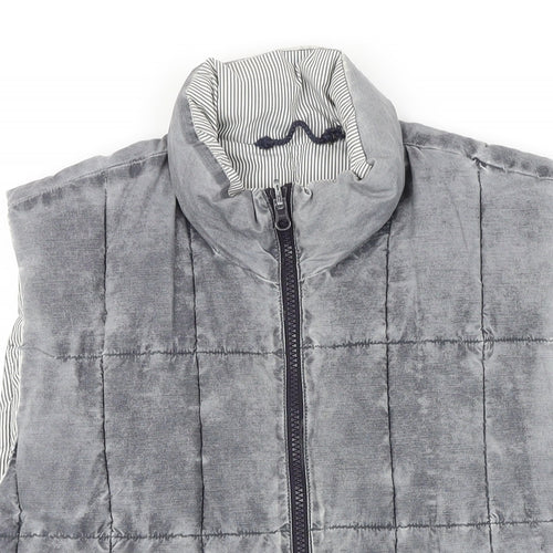 Puffa Womens Grey Gilet Waistcoat Size XL Zip - Reversible
