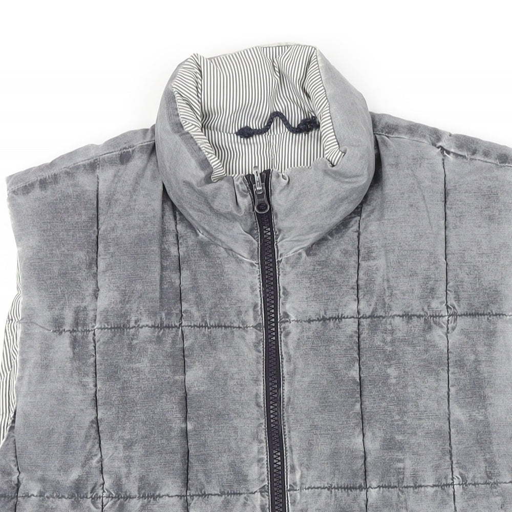 Puffa Womens Grey Gilet Waistcoat Size XL Zip - Reversible