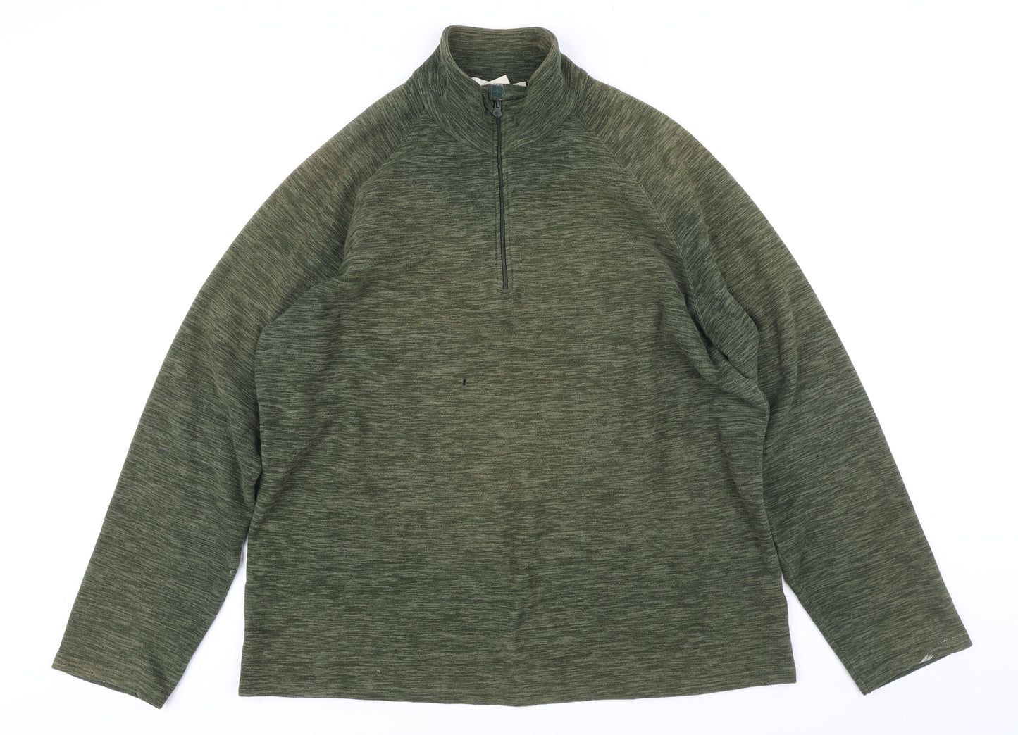 Mountain Warehouse Mens Green Polyester Henley Sweatshirt Size L