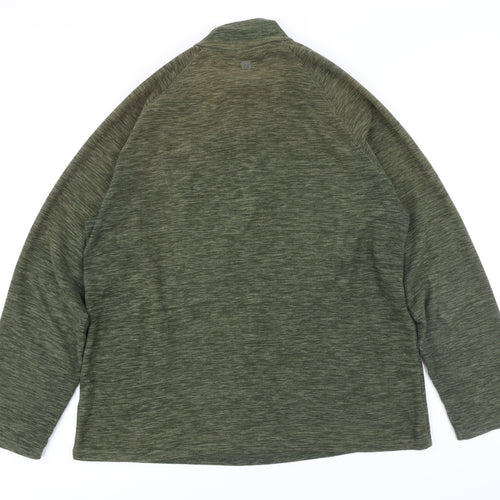 Mountain Warehouse Mens Green Polyester Henley Sweatshirt Size L