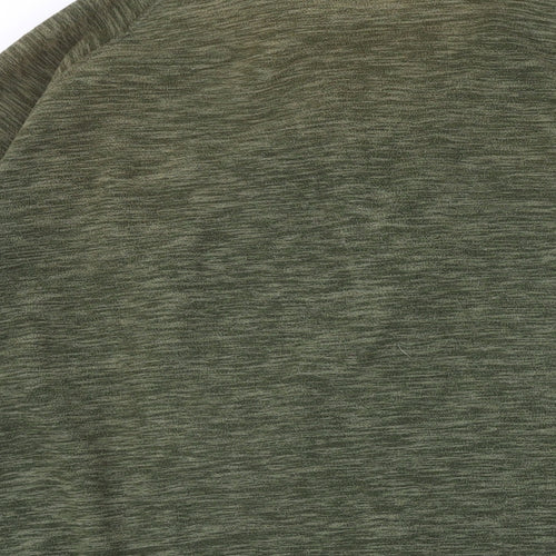 Mountain Warehouse Mens Green Polyester Henley Sweatshirt Size L