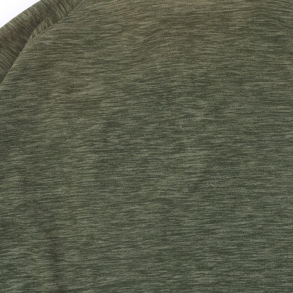 Mountain Warehouse Mens Green Polyester Henley Sweatshirt Size L