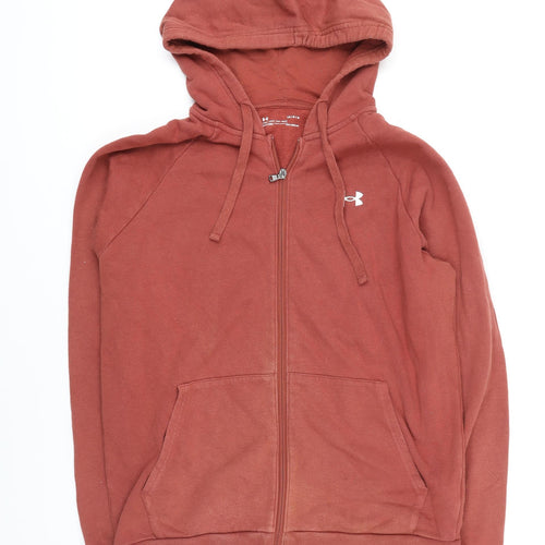 Under armour Mens Brown Polyester Full Zip Hoodie Size L