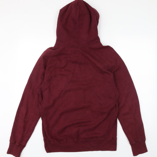 Jack Wills Mens Red Cotton Pullover Hoodie Size S