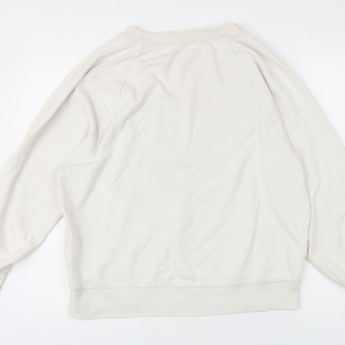 Gap Womens White Cotton Pullover Sweatshirt Size M