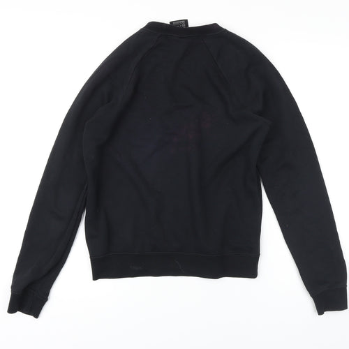 Nike Womens Black Cotton Pullover Sweatshirt Size XS
