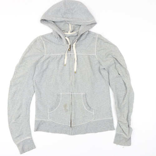 Gap Womens Grey Cotton Full Zip Hoodie Size M Zip