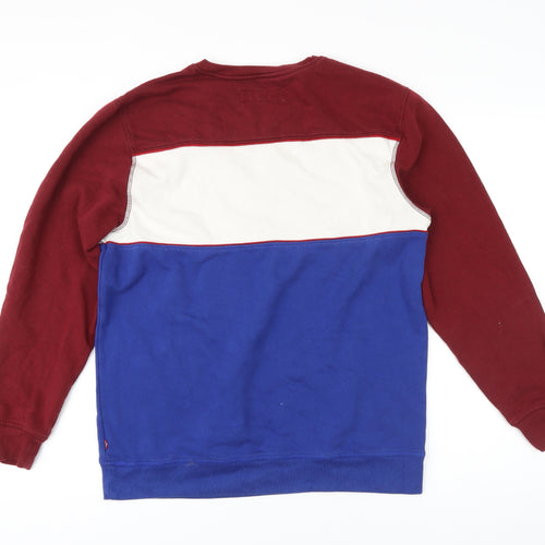 Levi's Womens Multicoloured Colourblock Cotton Pullover Sweatshirt Size L