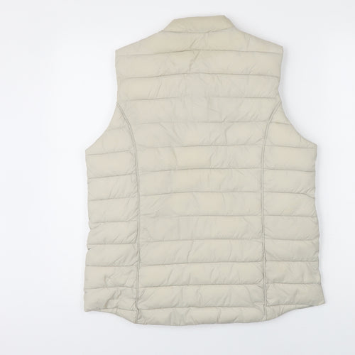 White Stuff Womens Beige Gilet Waistcoat Size 12 Zip