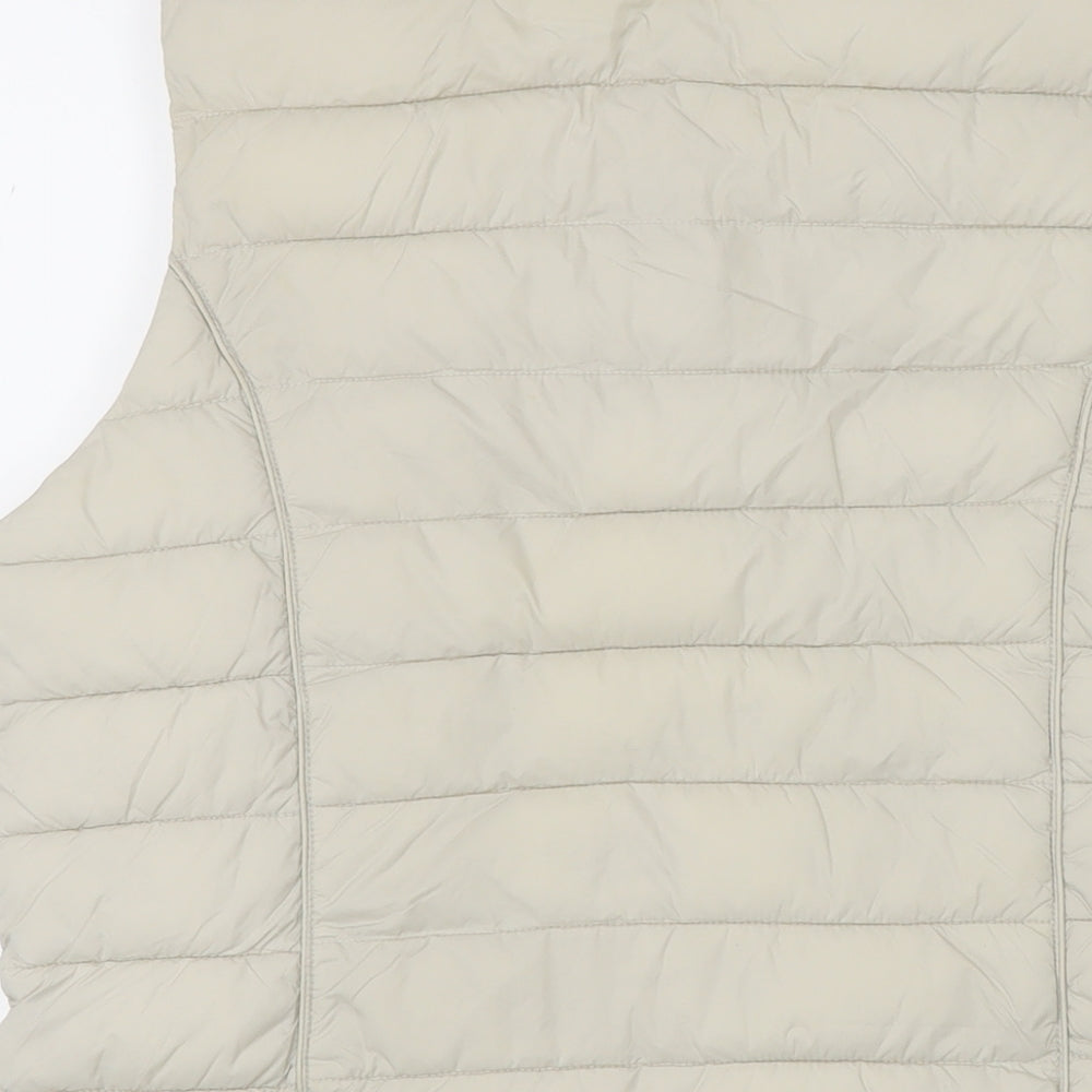White Stuff Womens Beige Gilet Waistcoat Size 12 Zip